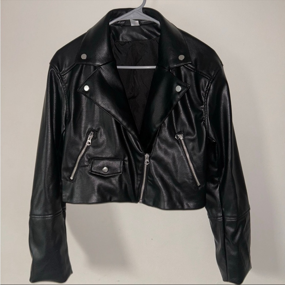 H&M Black Leather Women's Jacket